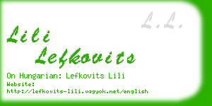 lili lefkovits business card